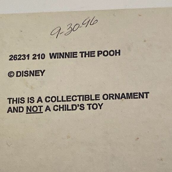 Disney Angel Winnie The Pooh Holiday X-Mas Collectible Hanging Ornament - Picture 10 of 10